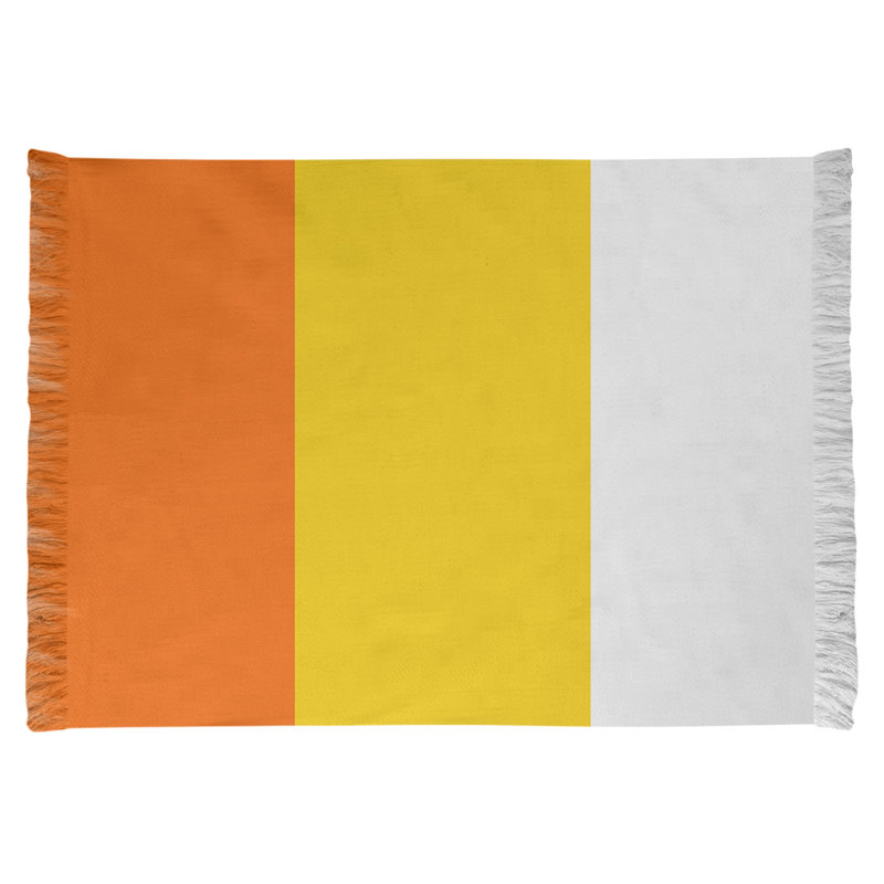 Tapis orange rayé/jaune/blanc Miami, Oui