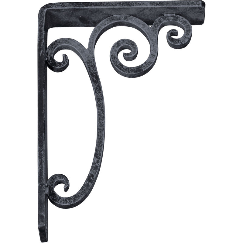 Support en fer forgé Avery, Étain antique, H 8 po x l 1,5 po x P 5,5 po