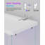 Full Glass Display Cabinet with RGB Lighting, 5-Tier Shelves and Lockable Door-1049326405