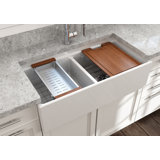 Contempo 36'' L Double Basin Kitchen Sink