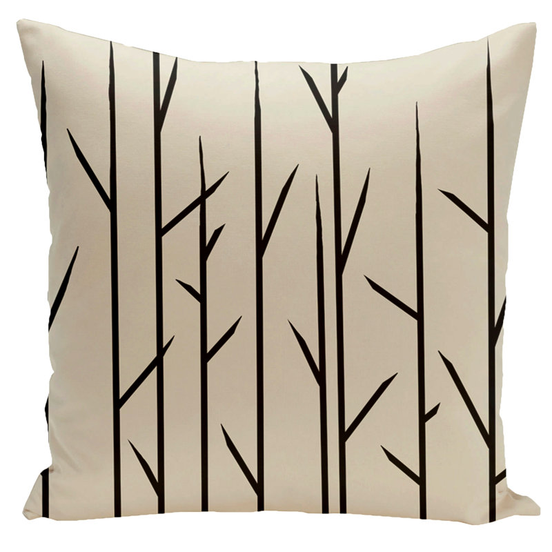 Floral Reversible Throw Pillow, Orange, 20" H x 20" W