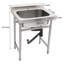 Grand lavabo utilitaire en acier inoxydable 25 po x 22 po