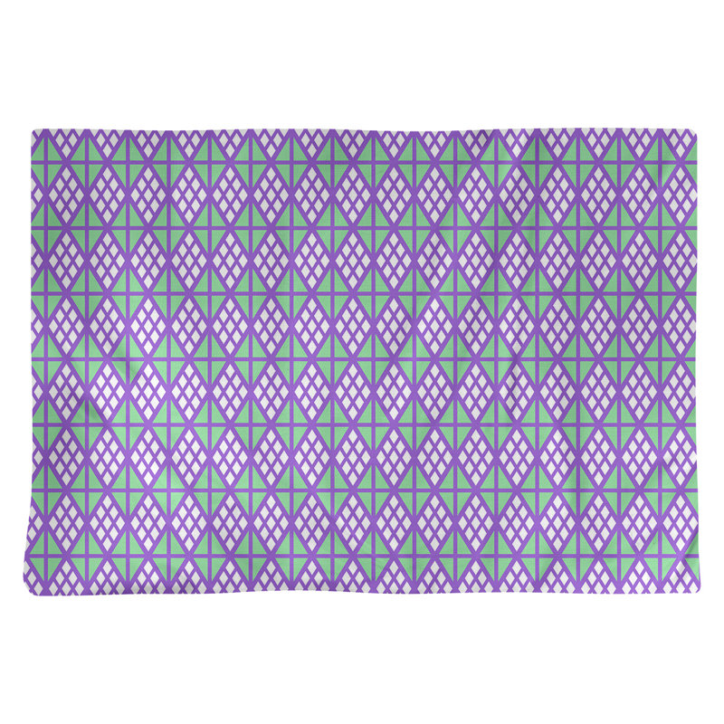 Napperon en coton 18 po Classic Diamonds, Mauve / Vert