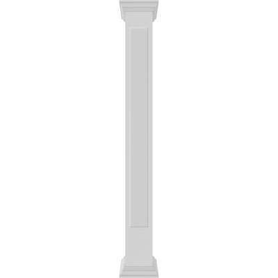 Craftsman Classic Square Non-Tapered, Recessed Panel PVC Column Kit, Crown Capital & Crown Base