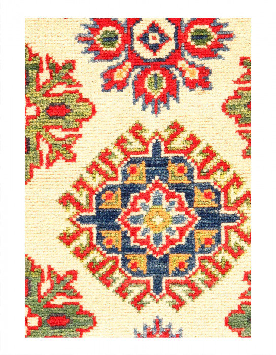 Tapis rectangulaire en laine d'agneau unique de 3 pi x 2 pi Jainah