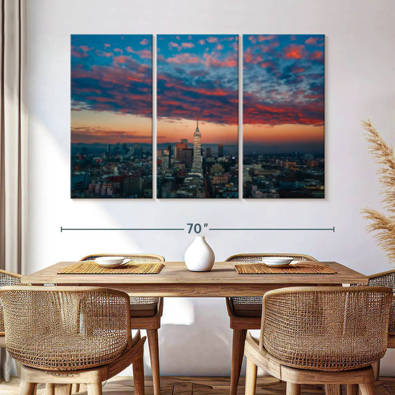 Skyline de Sireci, Mexique, H 42 po x l 65 po