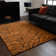 Alaisdair Tiger Animal Print Orange Area Rug