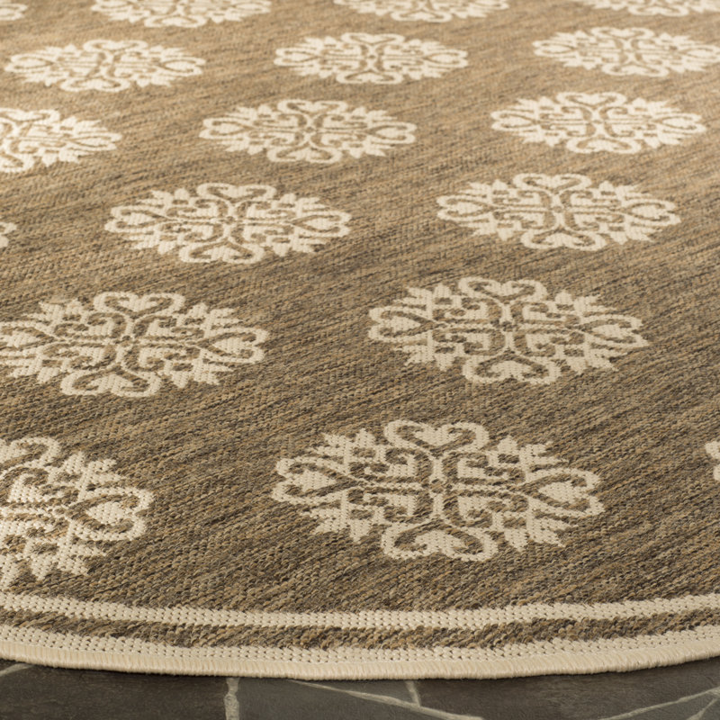 Powersville Performance Geometric Indoor/Outdoor Area Rug, Round 8'