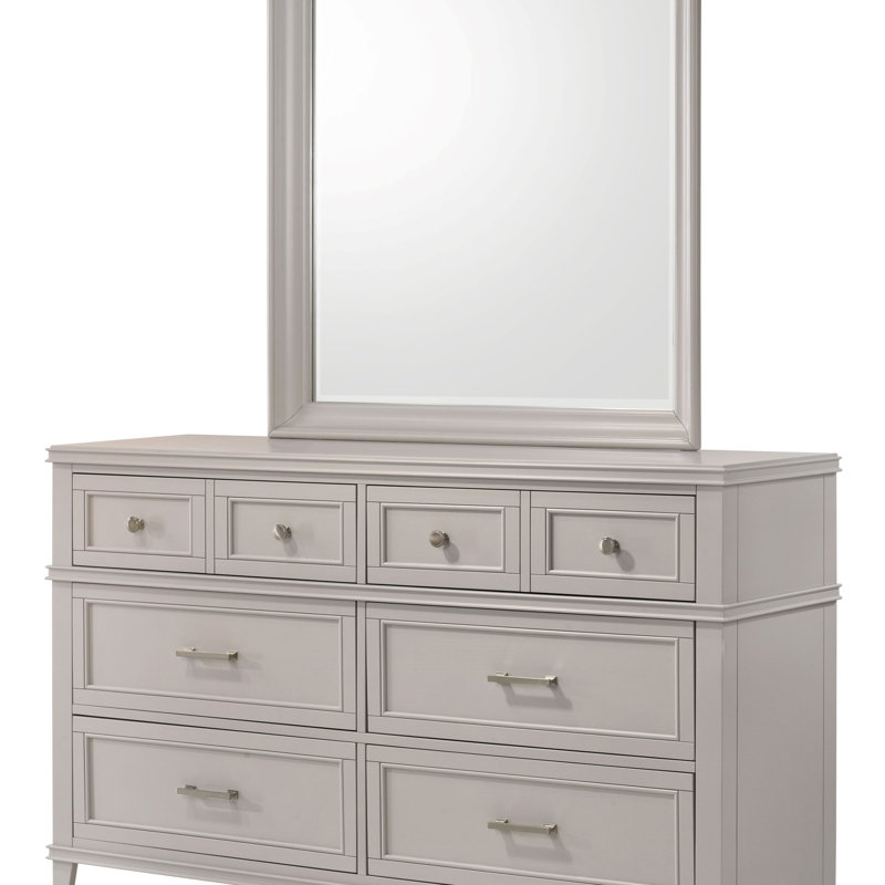 Commode 6 tiroirs grise