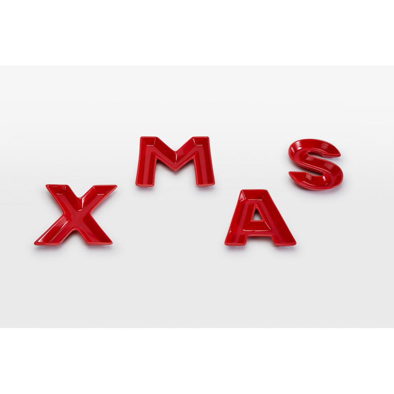 Waterside 4pc Red Christmas Letter Serving Set