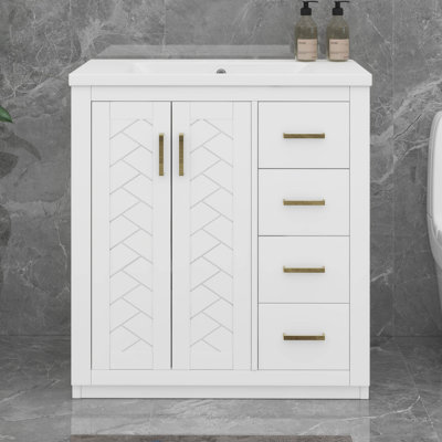 Ensemble de meuble-lavabo autoportant 36 po avec 2 portes et 3 tiroirs 36 po
