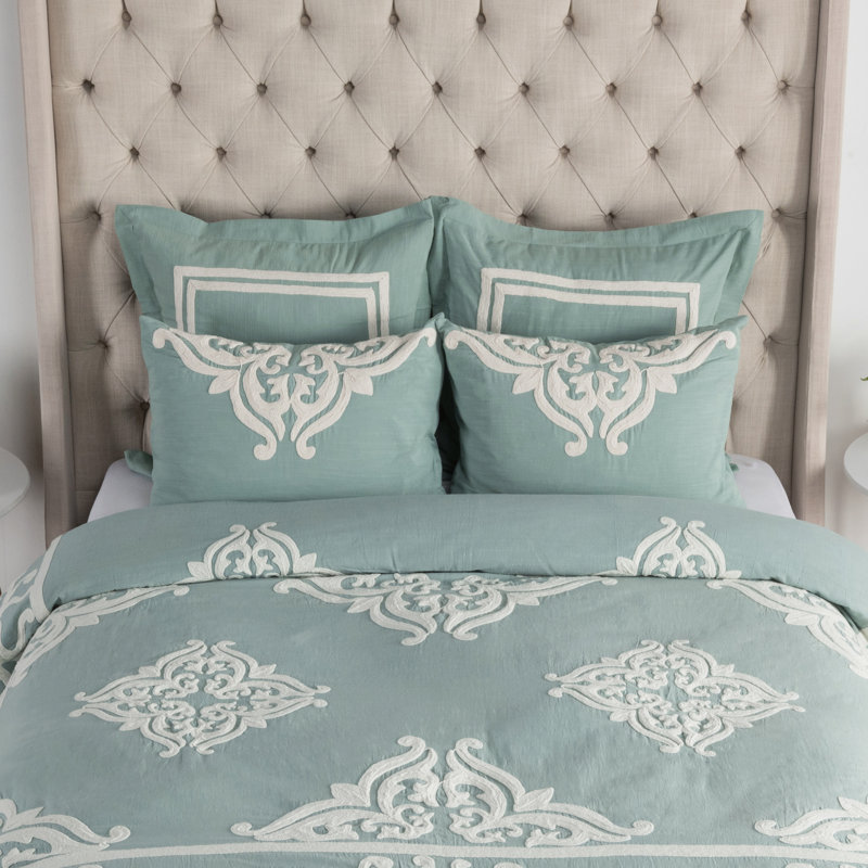 Kent Cotton Sham, Standard, Blue Surf