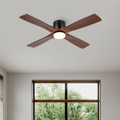 Quala Dimmable Wood Ceiling Fan with Remote Control