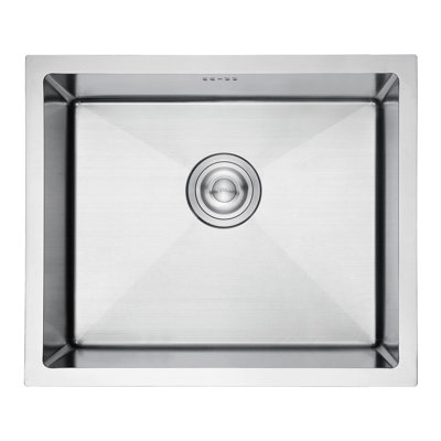 Belfry Kitchen Ohanko 20mm W Single Bowl Stainless Steel Kitchen Sink with 1 Faucet Hole