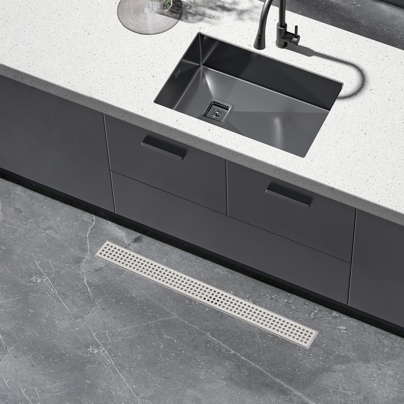 Linear Shower Drain With Removable Cover Grille