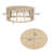 Outdoor Coffee Table With Touch, Weave, 32.91"W X 25.15"D 15.29"H, Brown, 225 Lbs Weight Bearing Capacity Table, 25.15" D 32.91" W 15.29" H, Max Load