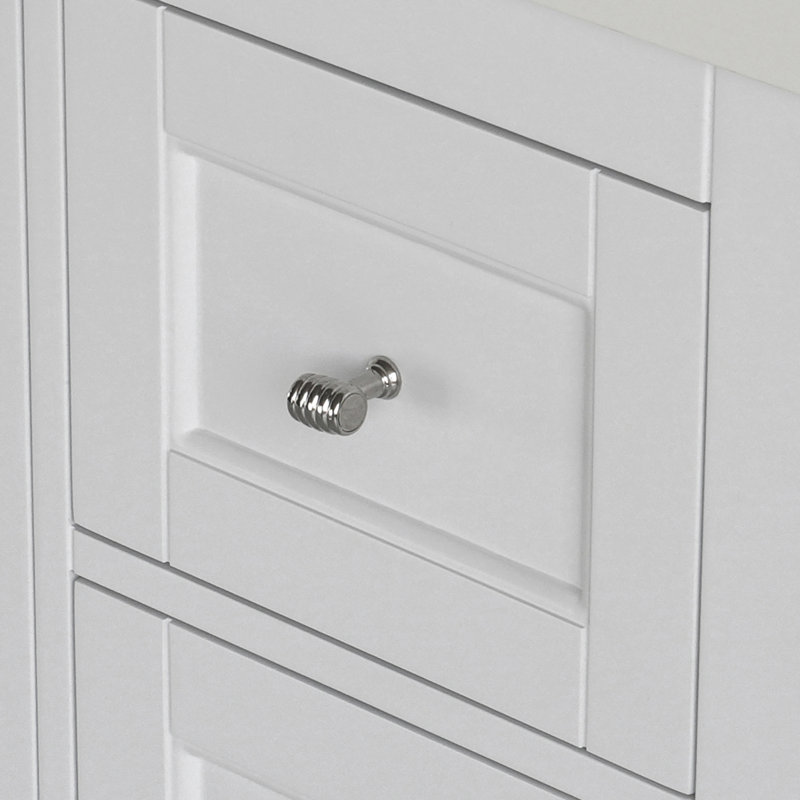 Meuble-lavabo simple 48 po avec plateau en céramique Selena, Blanc