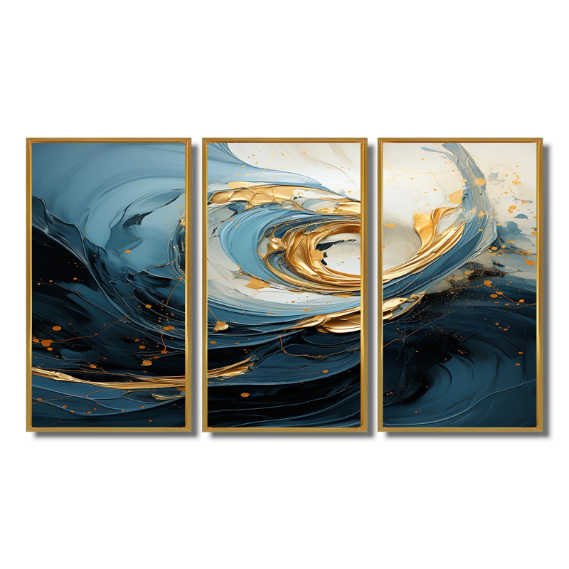 Ensemble de salon Golden Art, Cadre flottant doré, H 28 po x l 36 po x P 1 po