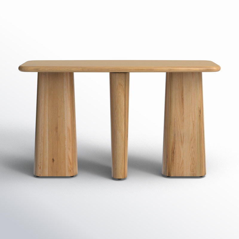 Daily 52'' Solid Wood Console Table, Natural Wood