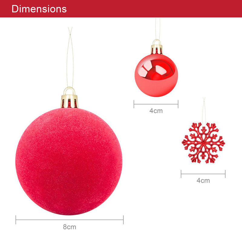 41cm Solid Colour Shatterproof Bauble, Red