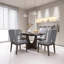 Ensemble de table de salle à manger extensible 5 pièces moderne avec rallonge amovible de 16,2 pouces pour les petits espaces, structure en bois massif espresso avec 4 chaises rembourrées pour la cuisine, la salle à manger et le salon-76082571-76082568