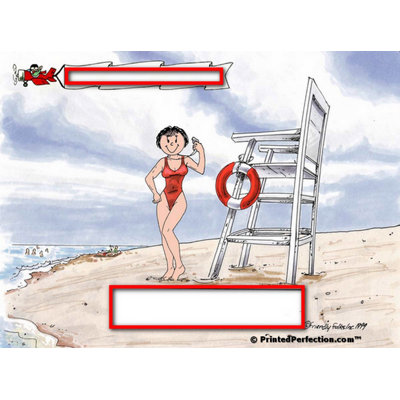 Personalized Lifeguard - Female Wooden Key Chain