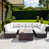 White Cushion/Espresso Frame