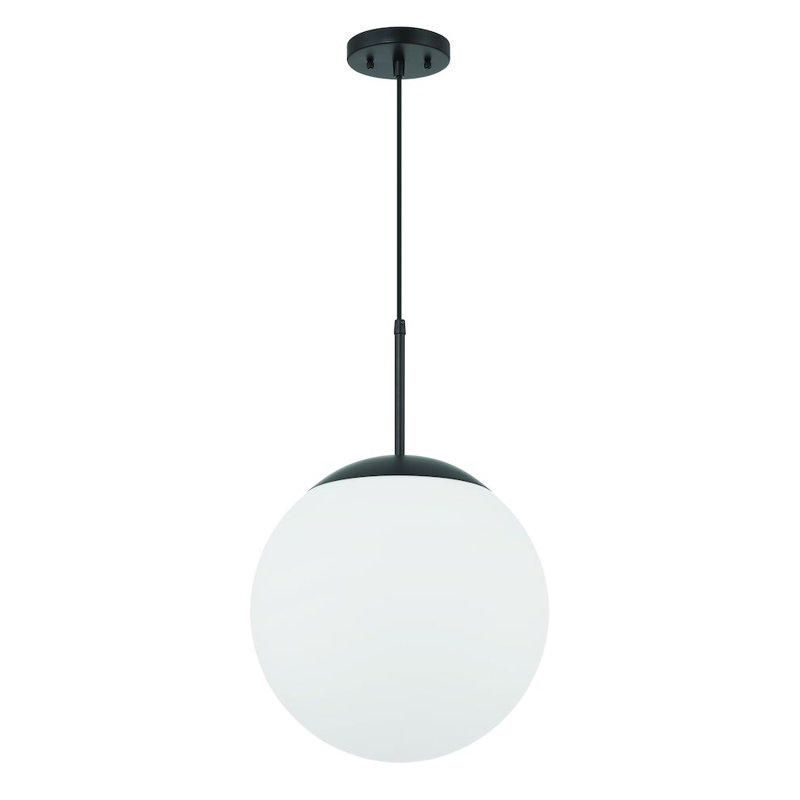 Luminaire suspendu géométrique 1 lumière Ardrie, H 15,13 po x l 14 po x P 14 po, Blanc