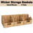Storage Basket Wicker Baskets with Built-in Handles, 3 Pack Handwoven Rattan Bins