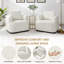  Chaise d'appoint 34,25 po de large rembourrée Boucle (ensemble de 2)-773508063
