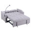 1 canapé-lit pliable multifonctionnel avec 3 longueurs différentes, canapé moderne, tissu en suède amélioré, dossier réglable, couleur grise avec port USB et support de téléphone rotatif-129240424