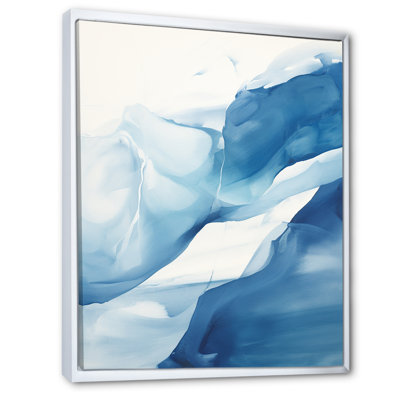 «Blue and White Dancing Watercolor Clouds I», reproduction d'art sur toile