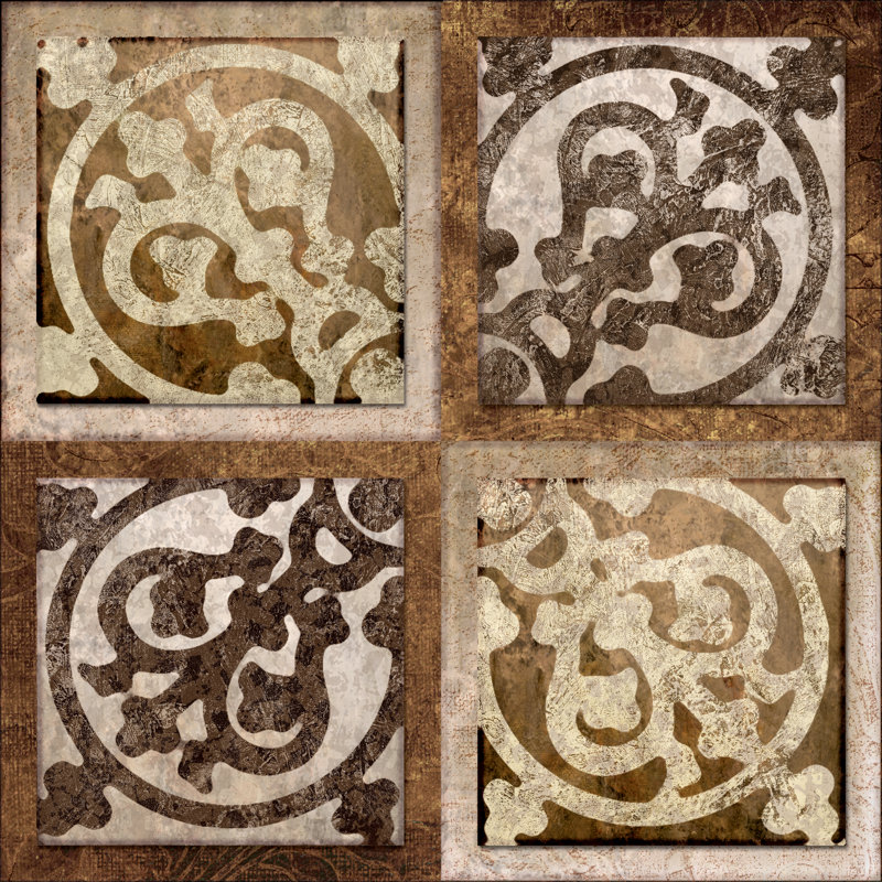 Carreaux traditionnels - impression sur toile tendue, H 12 po x l 12 po