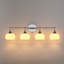 Dimmable Bathroom Wall Light with White Glass Shades-907329102-907329100-907329099