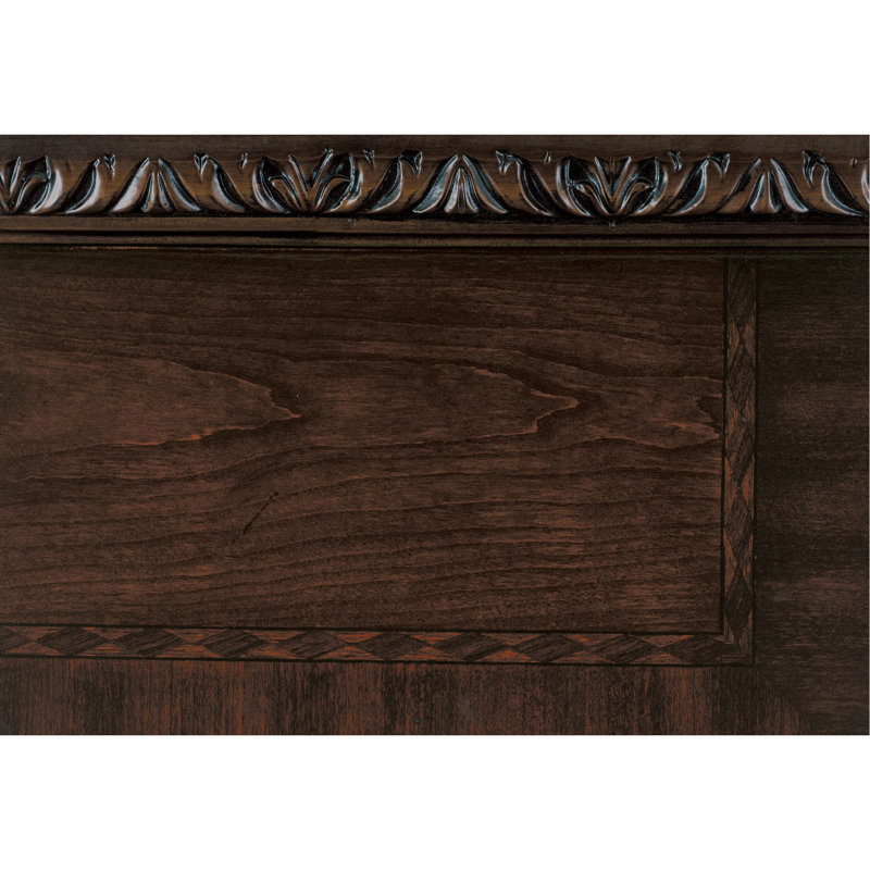 Table de chevet 3 en cerisier foncé et or pour chambre à coucher de style européen avec accessoires à 3 tiroirs