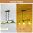 3-Light  42.5''  Linear Kitchen Island Lighting, Farmhouse Chandelier Dining Room Light Fixture With Green Glass Shade-982528151