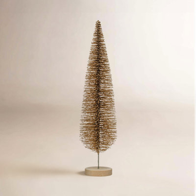 Glitter Bottlebrush Tabletop Tree