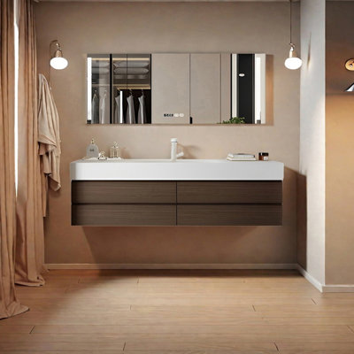 Simple and modern style smart bathroom cabinet