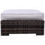 Canapé modulaire d'extérieur tissé à la main de 122 po pour terrasse, avec housses de coussin d'eau, Scratch