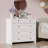 White Chest Of Drawers For Bedroom With 5 Drawers, 39.4" Wood Dresser With Metal Handles, Modern Drawer Dresser For Bedroom, Living Room, Porch-2060192531