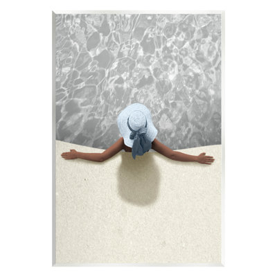 Été, vue aérienne, personne, piscine, eau, art mural, par Marcus Prime