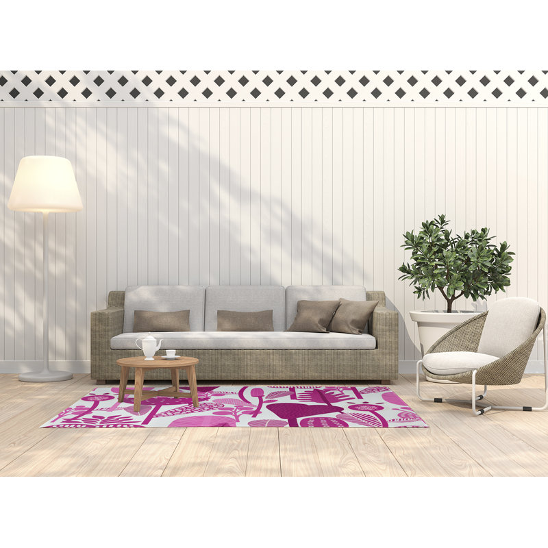 Chenille Floral Indoor Rug, Rectangle 3' x 5'