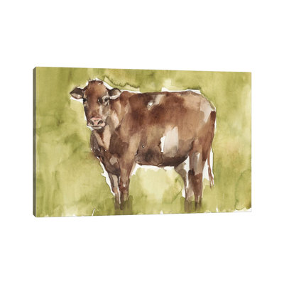Cow In The Field II by Jennifer Goldberger - Wrapped Canvas Gallery-Wrapped Canvas Giclée