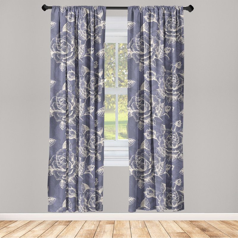 Semi Sheer Curtain Pair, 56" W x 63" H
