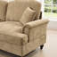 Canapé confortable en chenille à quatre places avec mousse segmentée et haute densité et ornements filetés argent pour un canapé modulaire luxueux en forme de fleur, dossier, pétale, jupe amovible-121368843