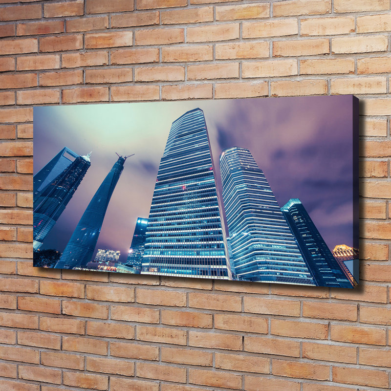 Skyscrapers 1 Piece Wrapped Canvas Wall Art