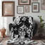 Jeté Monotone Muertos Icon - 1 pièce Sherpa Bla Premium-1740097529