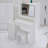 41" Large Size Left Bedside Cabinet Vanity Table+Cushioned Stool, Extra Large Touch Control LED Mirror, 3-Color Switch, Multi Layer High Capacity Storage Fashionable Dresser, Suitable For Large Space-958293295