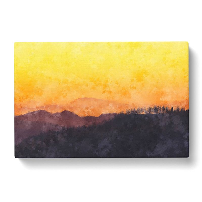 Sunset View - Wrapped Canvas Painting, 60cm H x 91cm W x 3cm D
