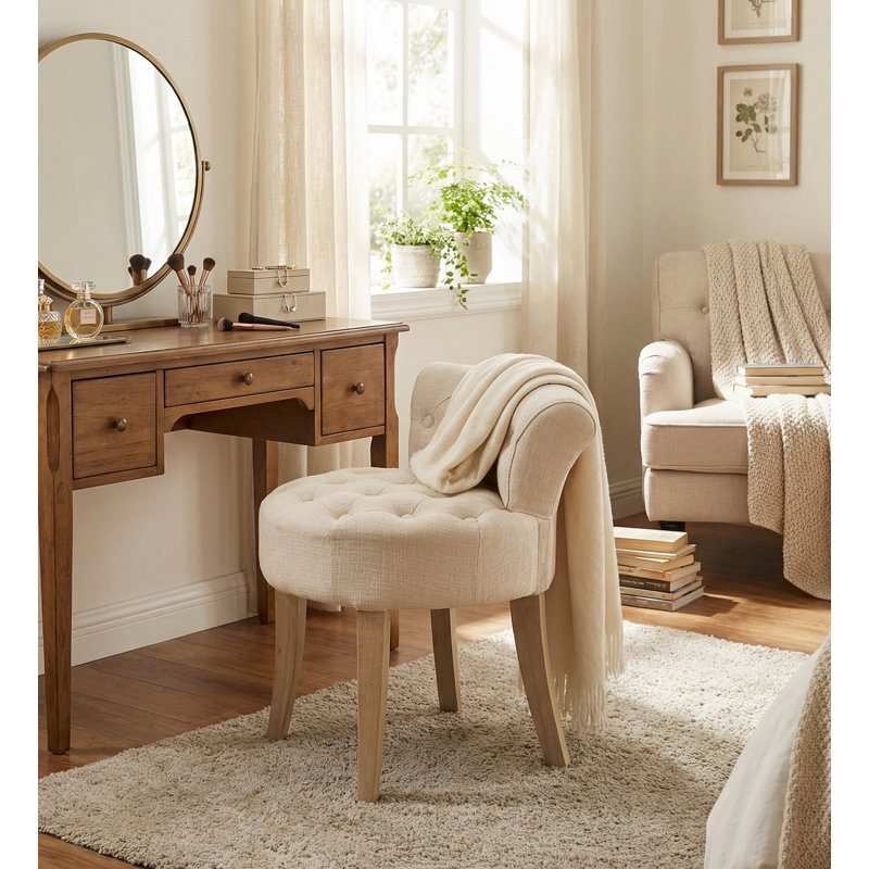 Solid + Manufactured Wood Accent Stool